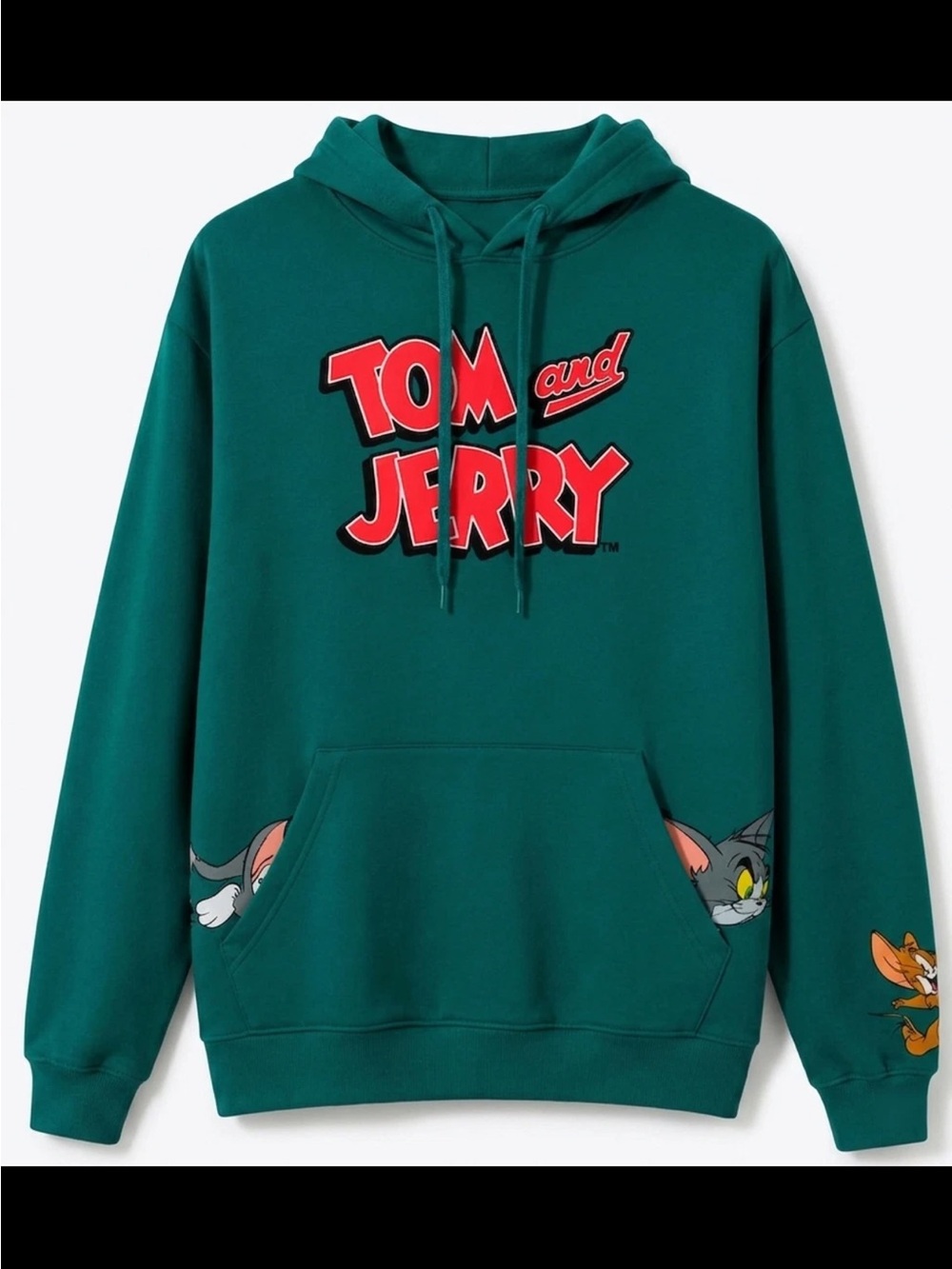 Teal Graphic Pullover Hoodie